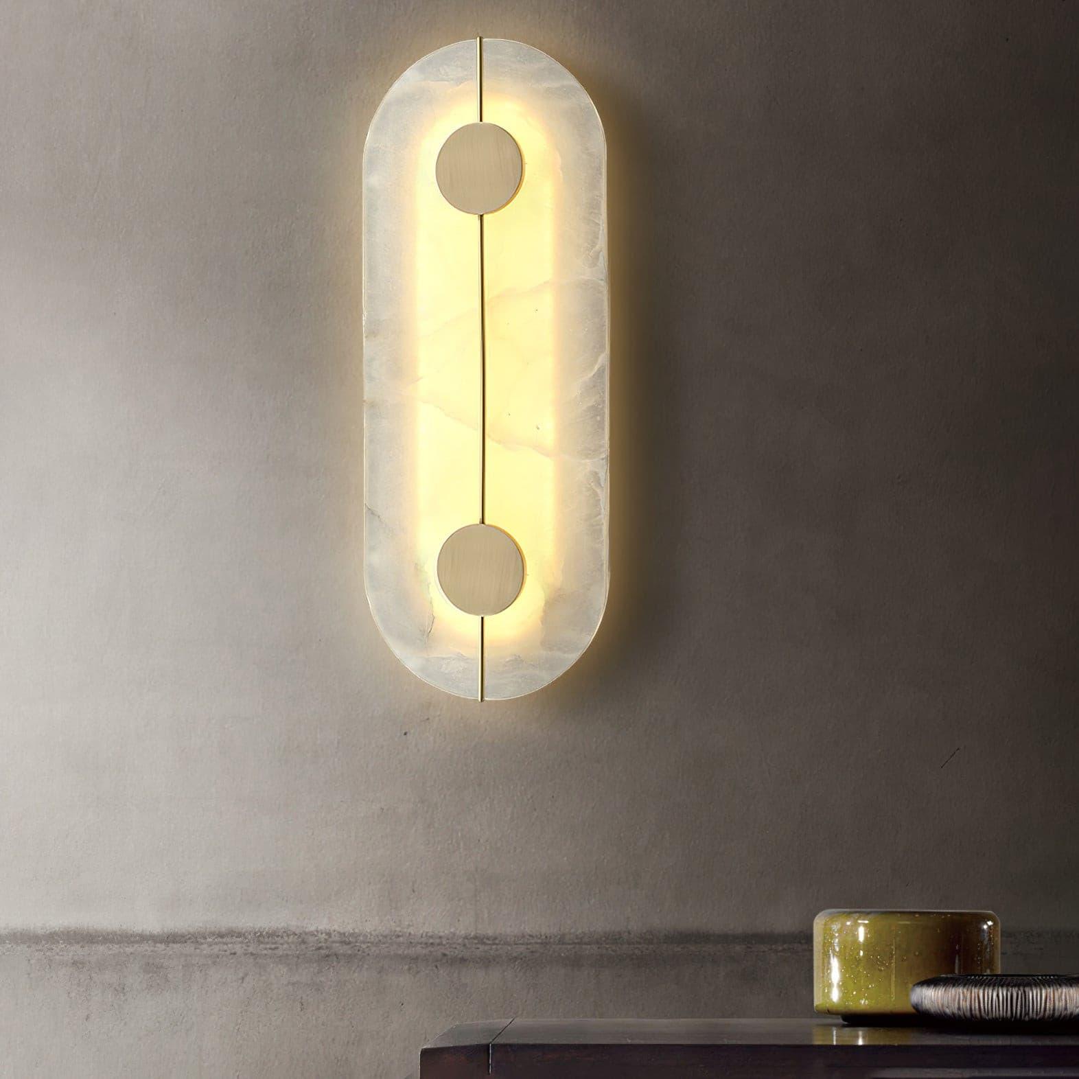 Citheira Minimalist Alabaster Wall Light - Letslighting