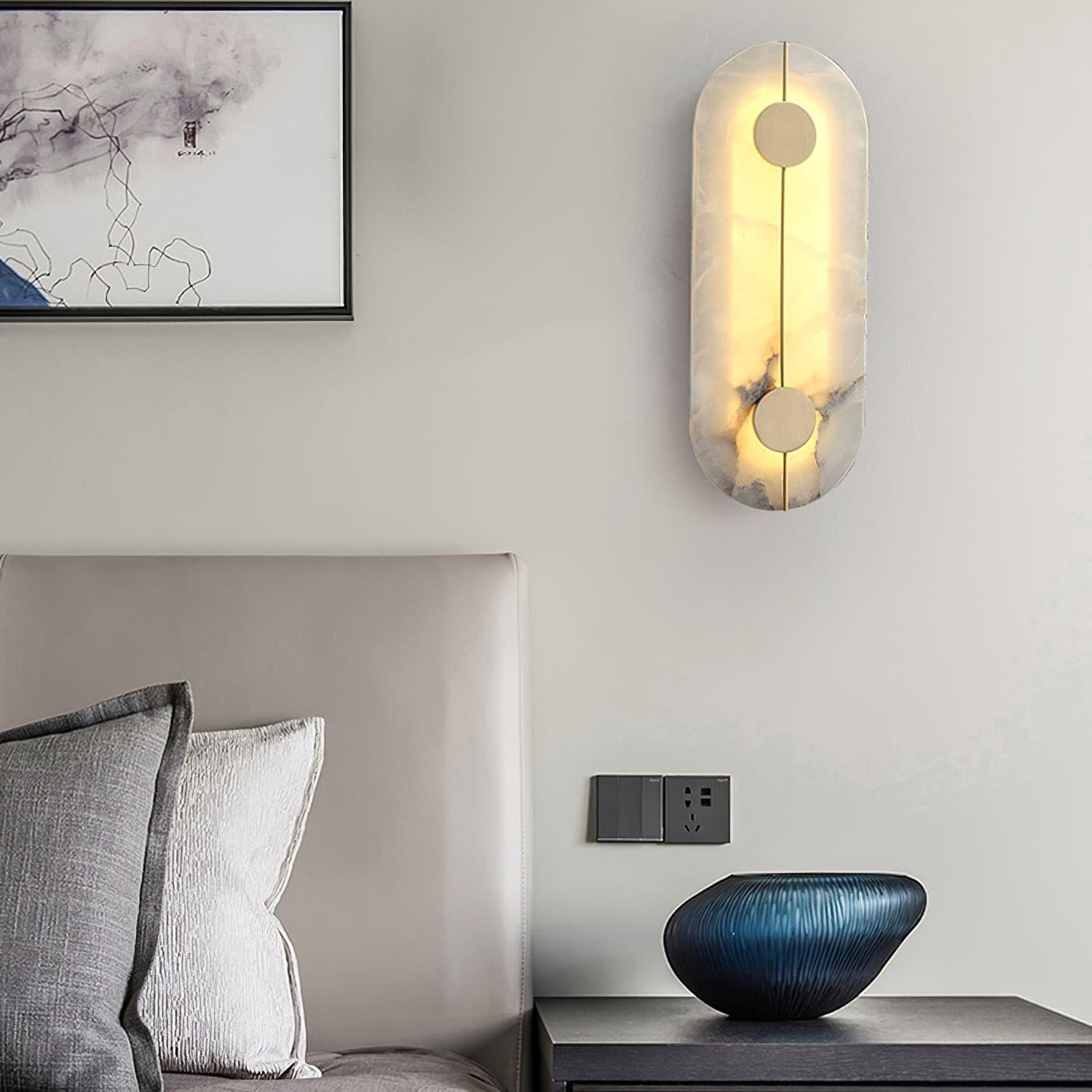 Citheira Minimalist Alabaster Wall Light - Letslighting