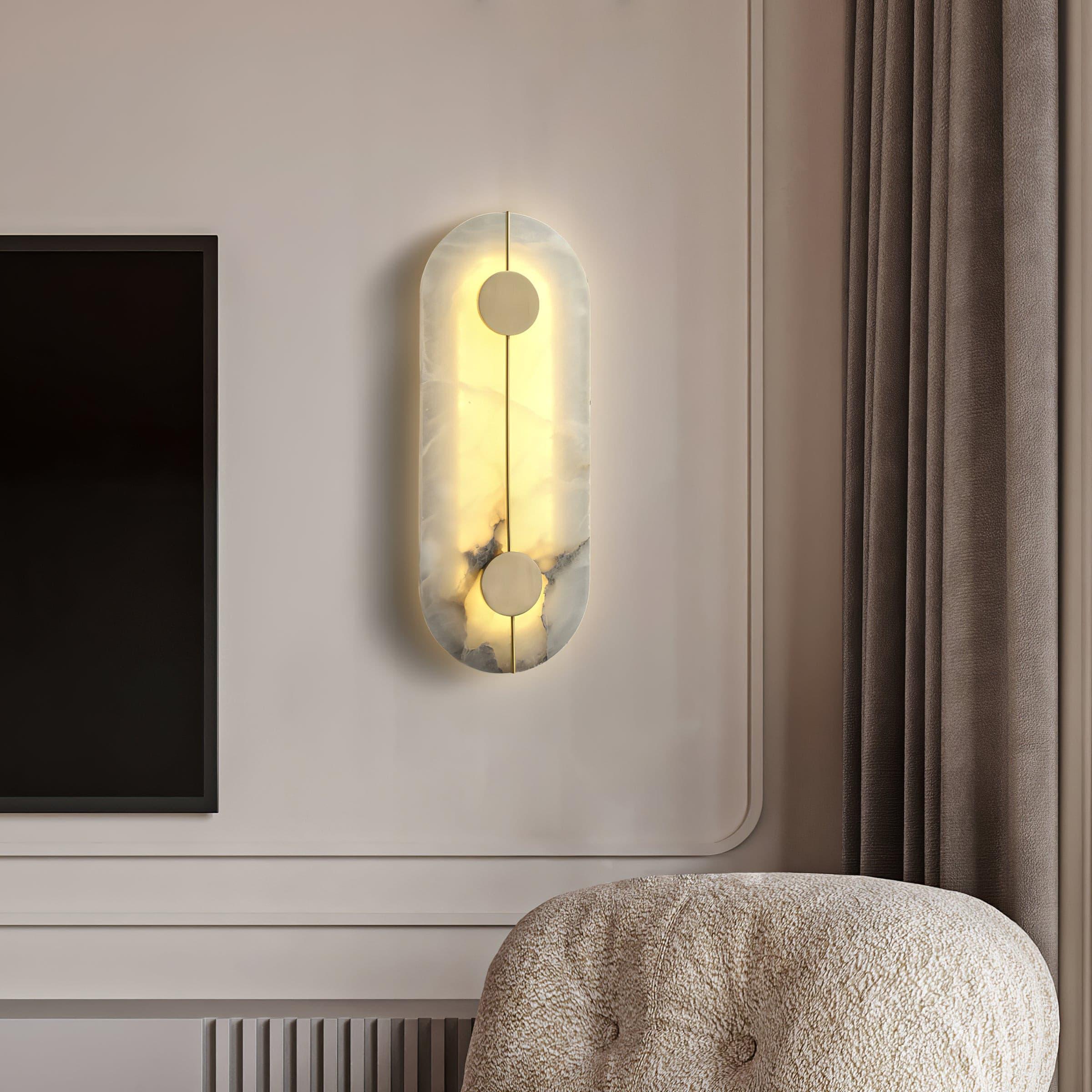 Citheira Minimalist Alabaster Wall Light - Letslighting