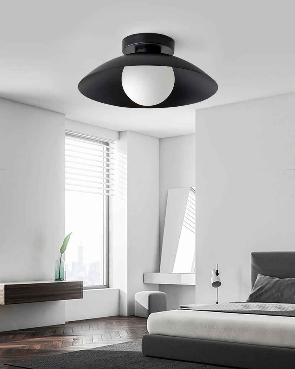 Ceiling Light in Canopy and Glass with Color Options - Letslighting