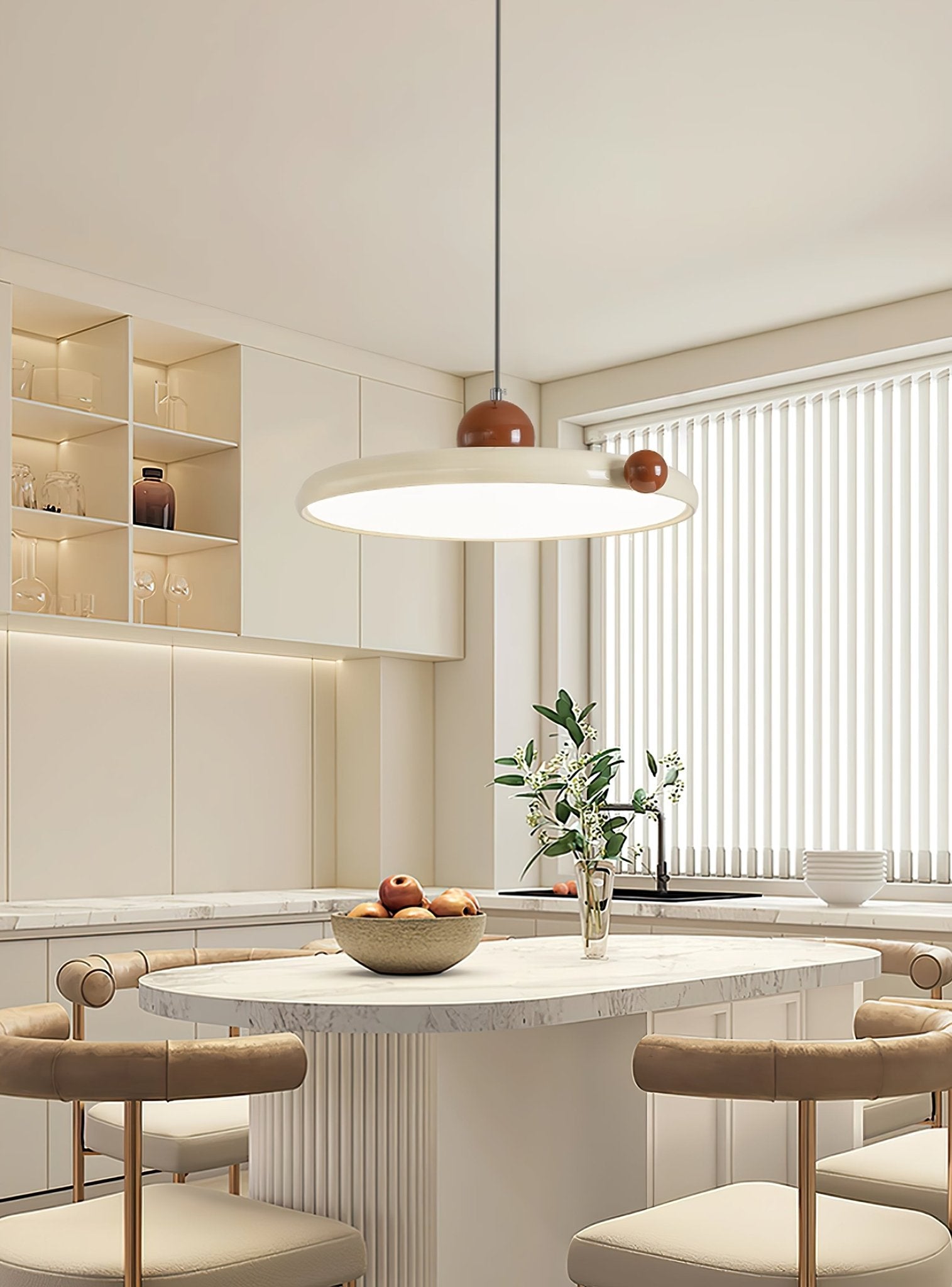 Lola Rond Métal Acrylique Suspension Lumière