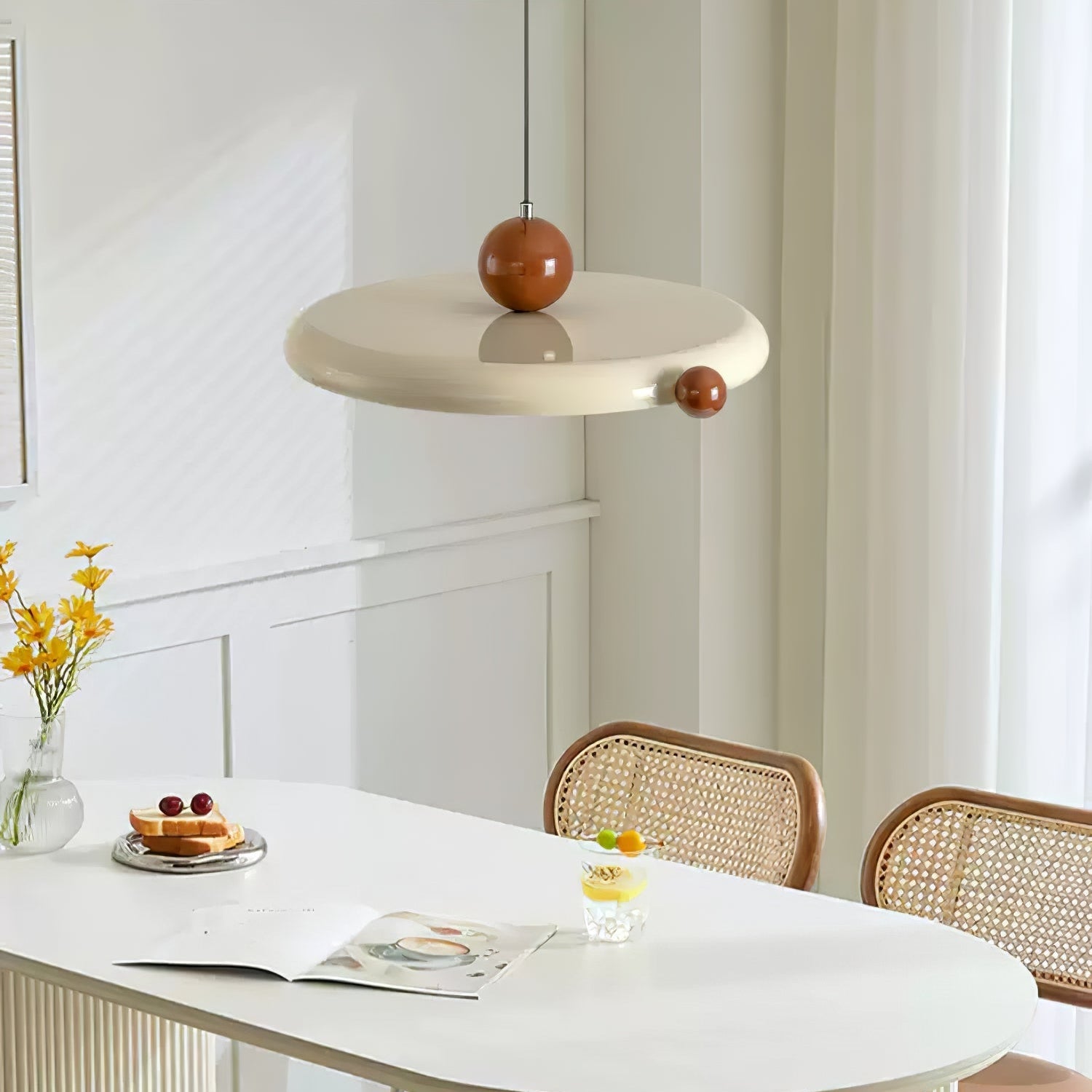 Lola Rond Métal Acrylique Suspension Lumière
