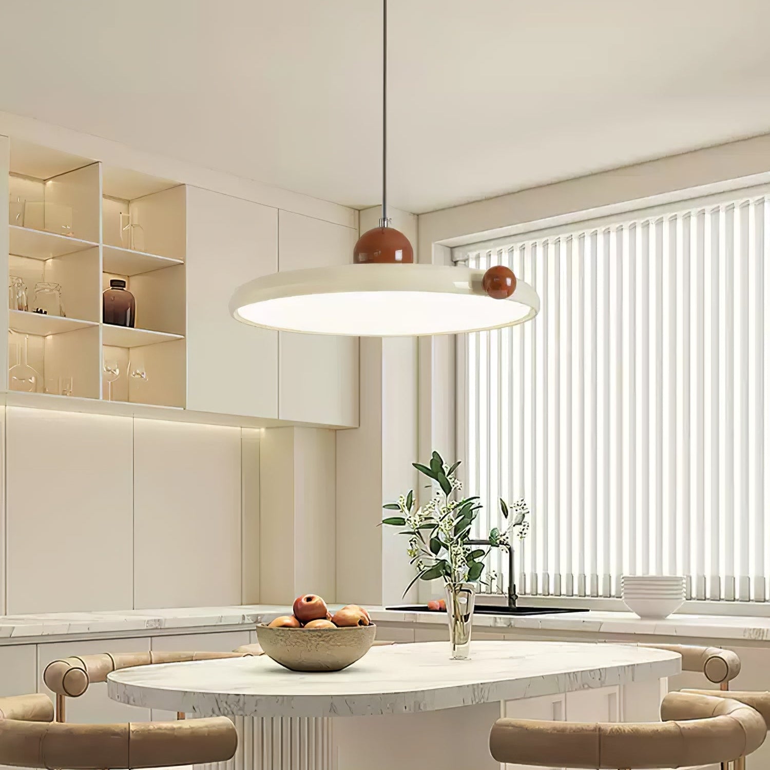 Lola Rond Métal Acrylique Suspension Lumière