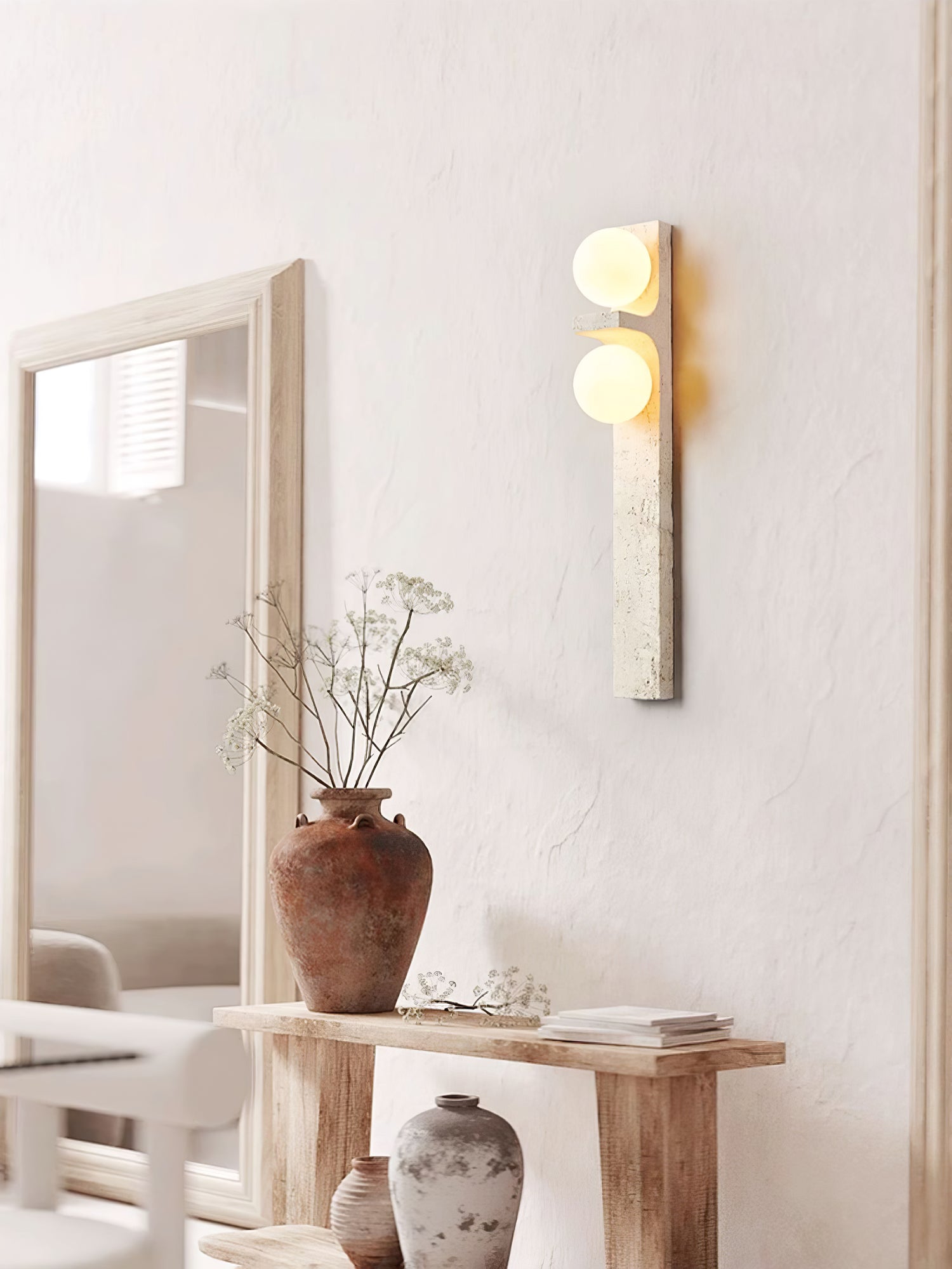 Cassiopeia Travertine Wall Light - Letslighting