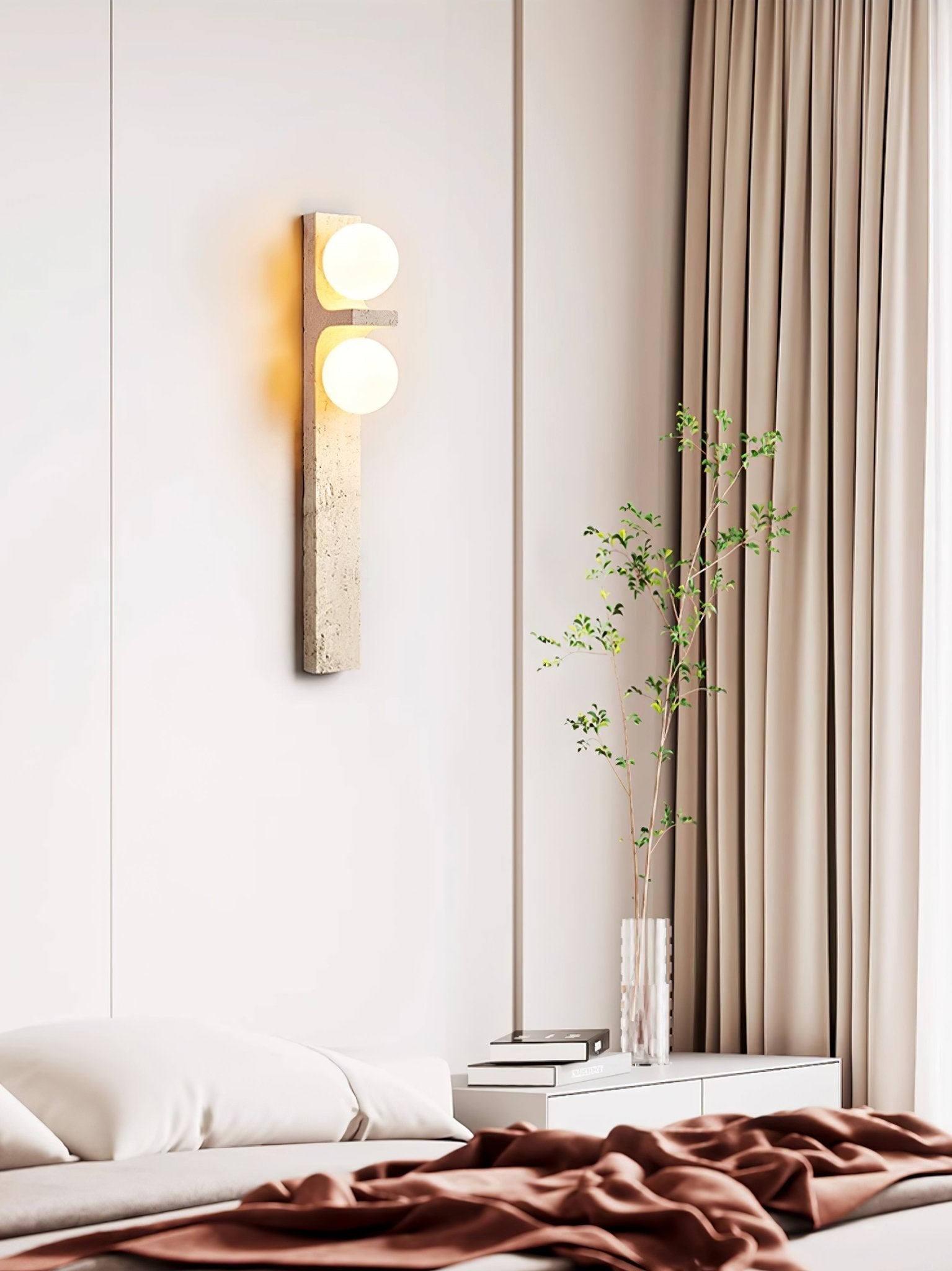 Cassiopeia Travertine Wall Light - Letslighting
