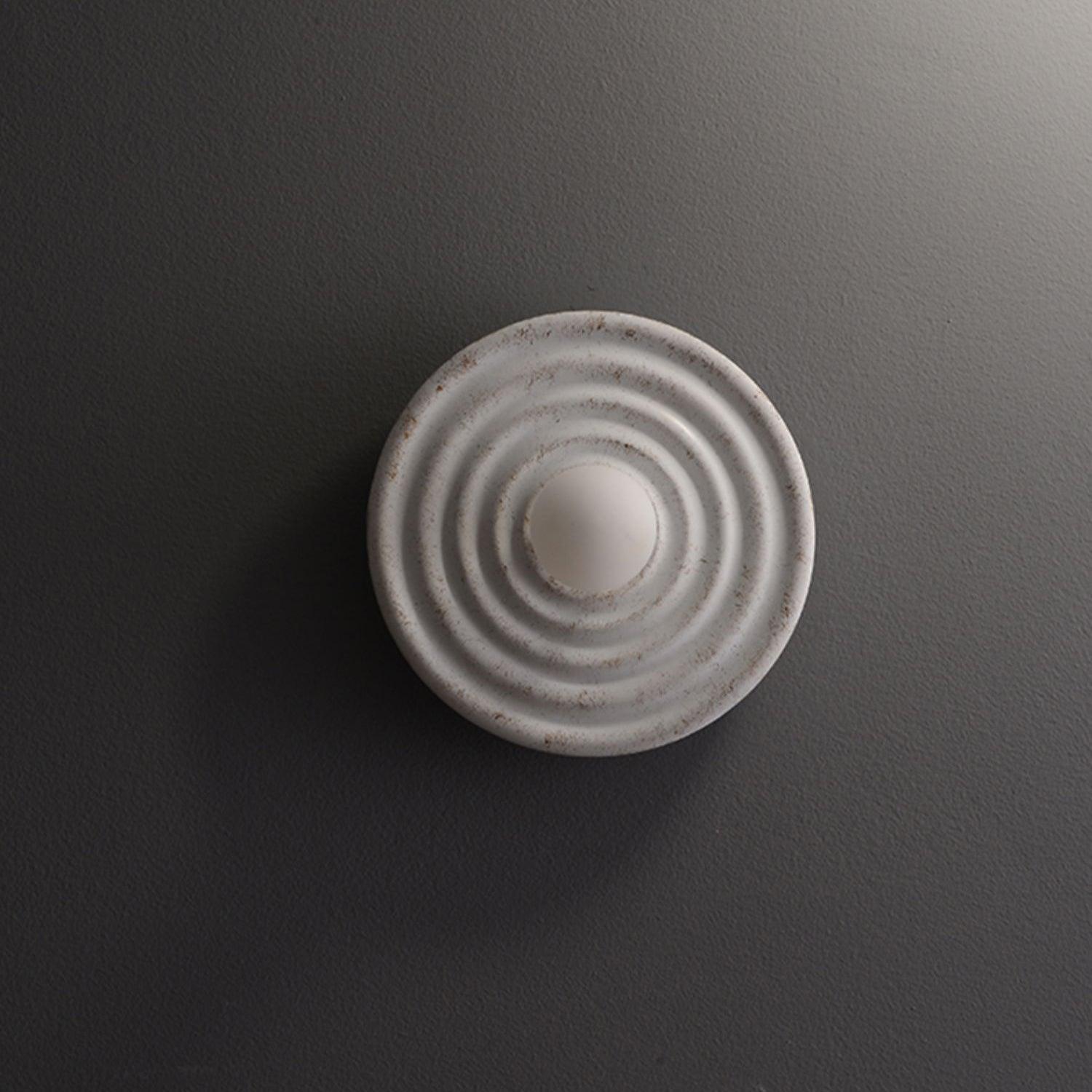 Wall Lamp Rippled Resin Round Shade Gentle Glow for Modern Spaces - Letslighting