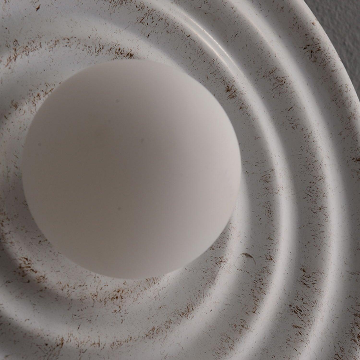 Wall Lamp Rippled Resin Round Shade Gentle Glow for Modern Spaces - Letslighting
