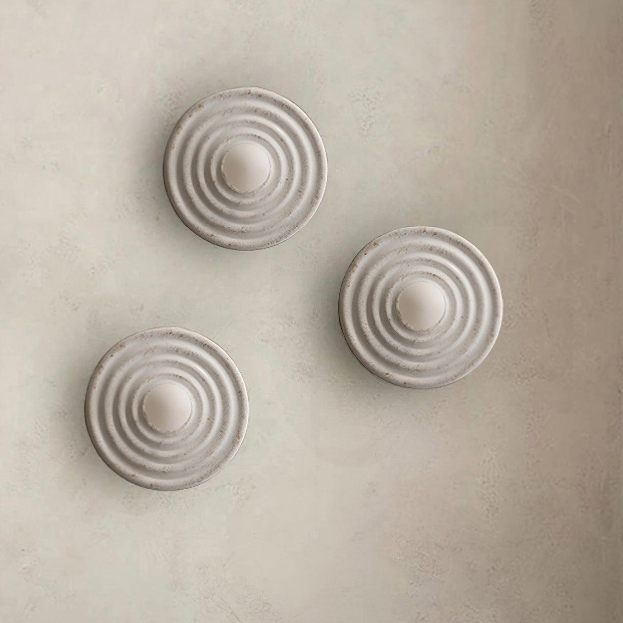 Wall Lamp Rippled Resin Round Shade Gentle Glow for Modern Spaces - Letslighting
