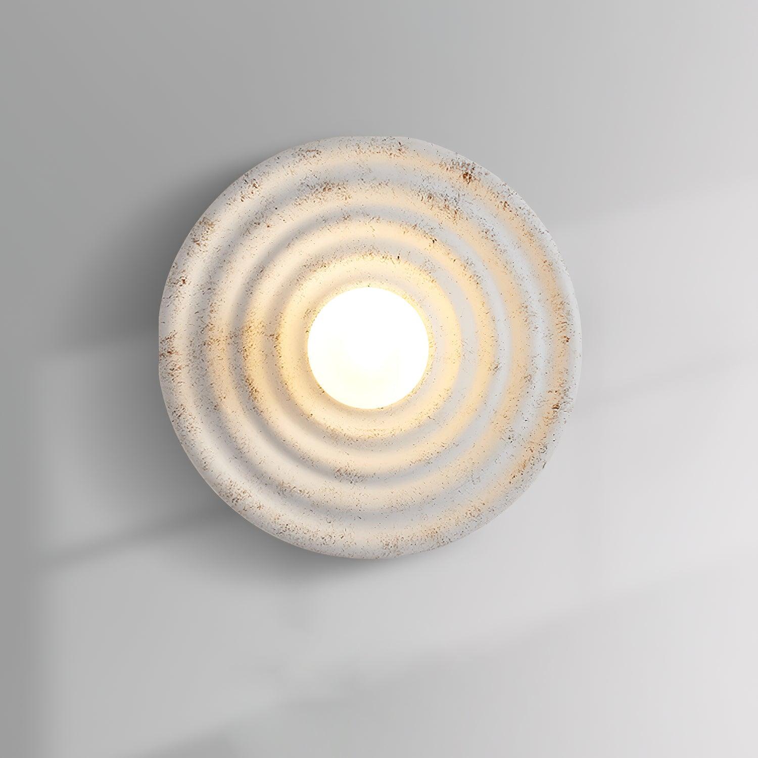 Wall Lamp Rippled Resin Round Shade Gentle Glow for Modern Spaces - Letslighting