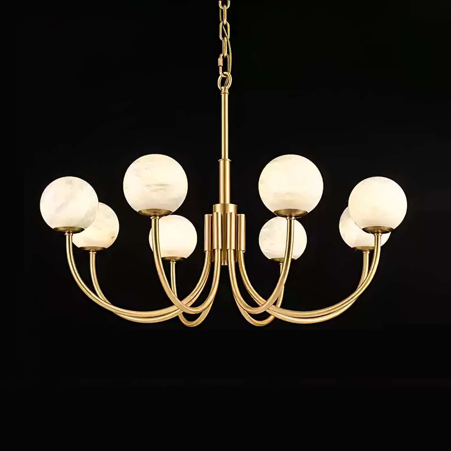 Alira Vintage Alabaster Chandelier Light - Letslighting
