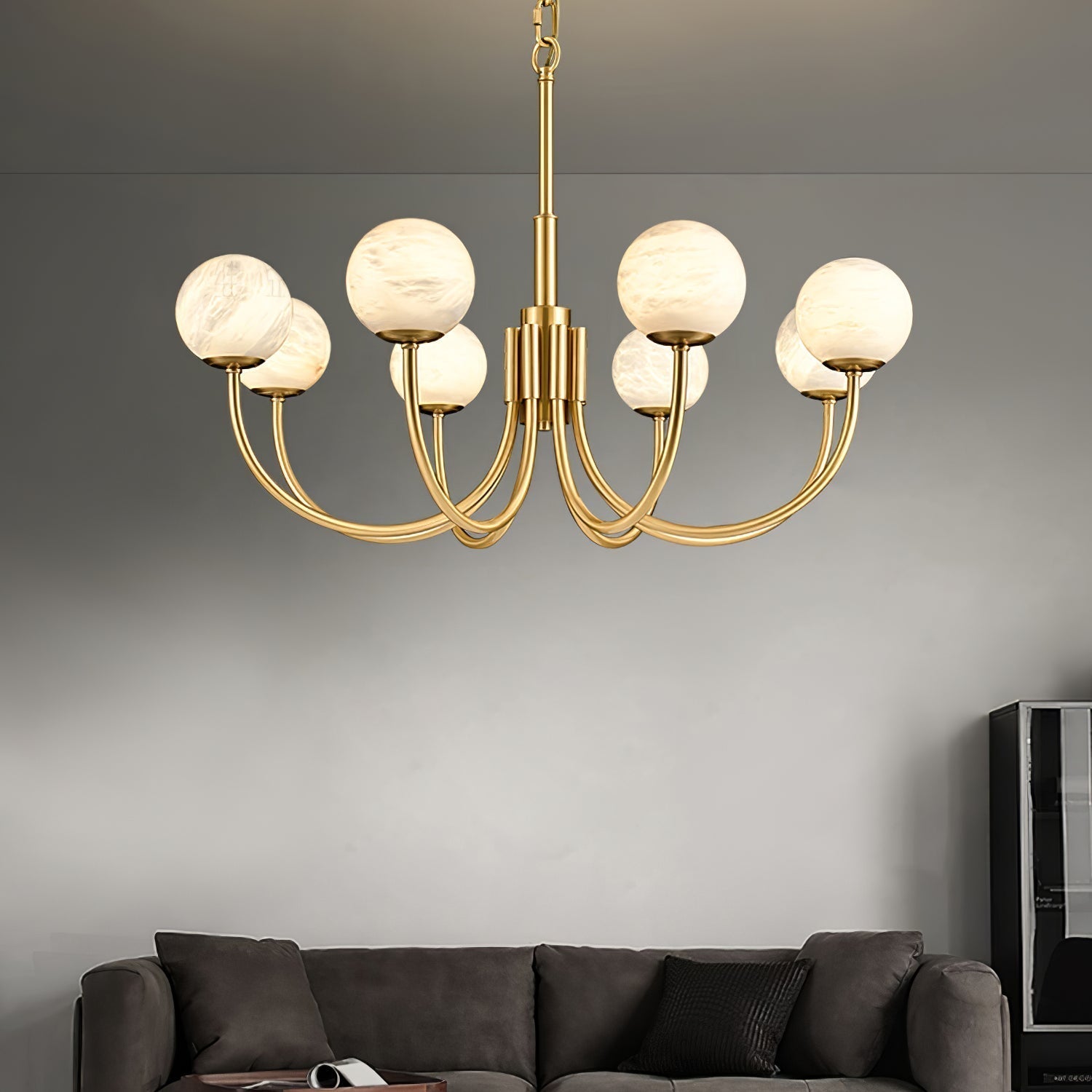 Alira Vintage Alabaster Chandelier Light - Letslighting