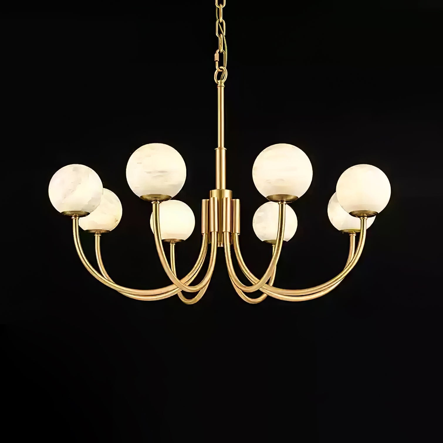 Alira Vintage Alabaster Chandelier Light - Letslighting