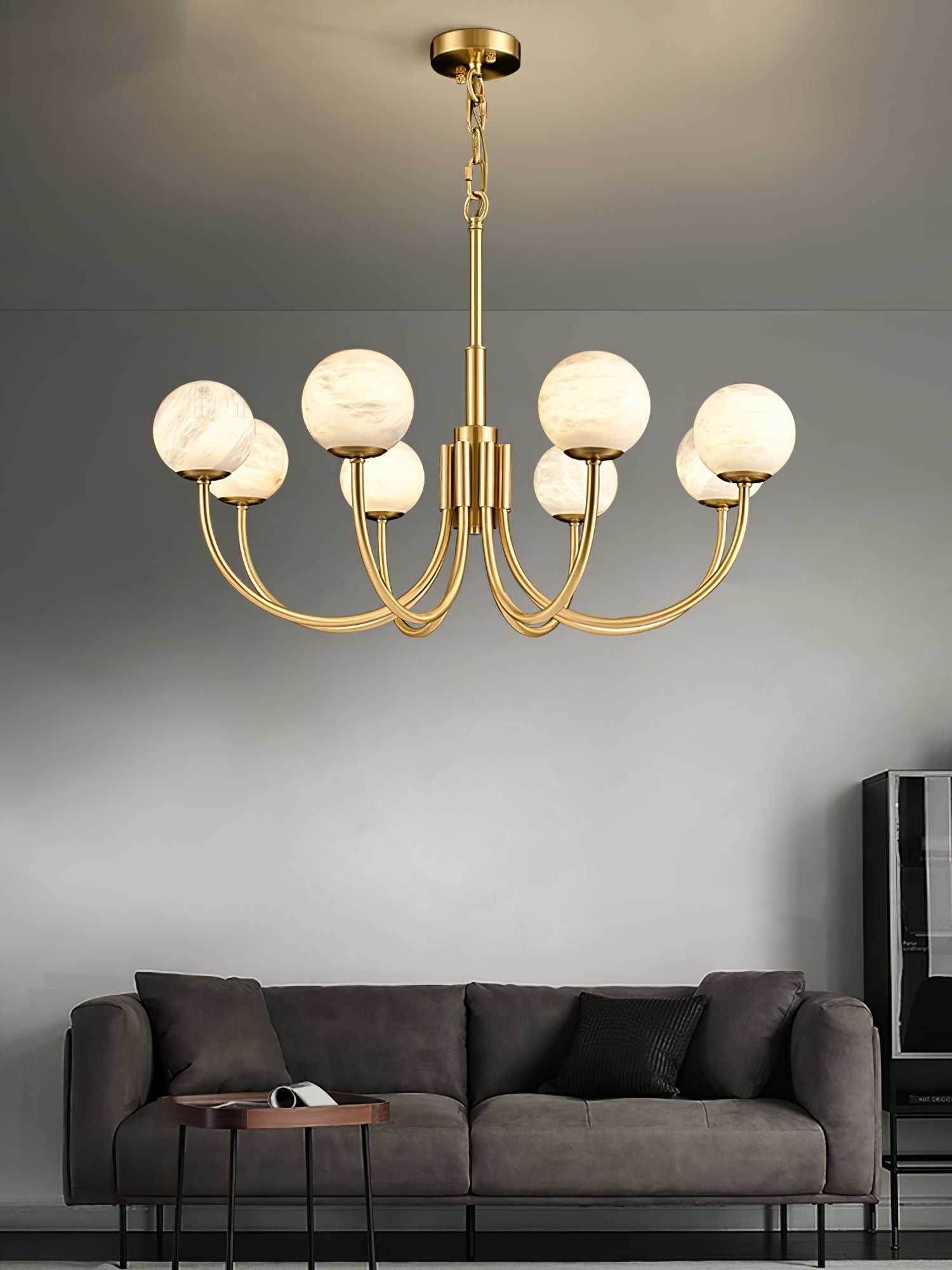 Alira Vintage Alabaster Chandelier Light - Letslighting