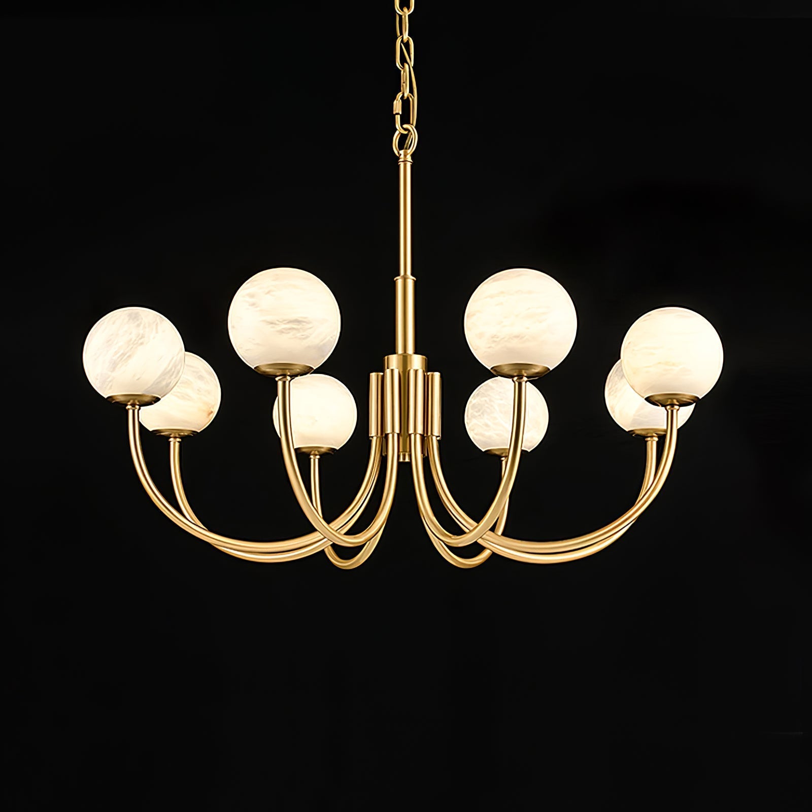 Alira Vintage Alabaster Chandelier Light - Letslighting