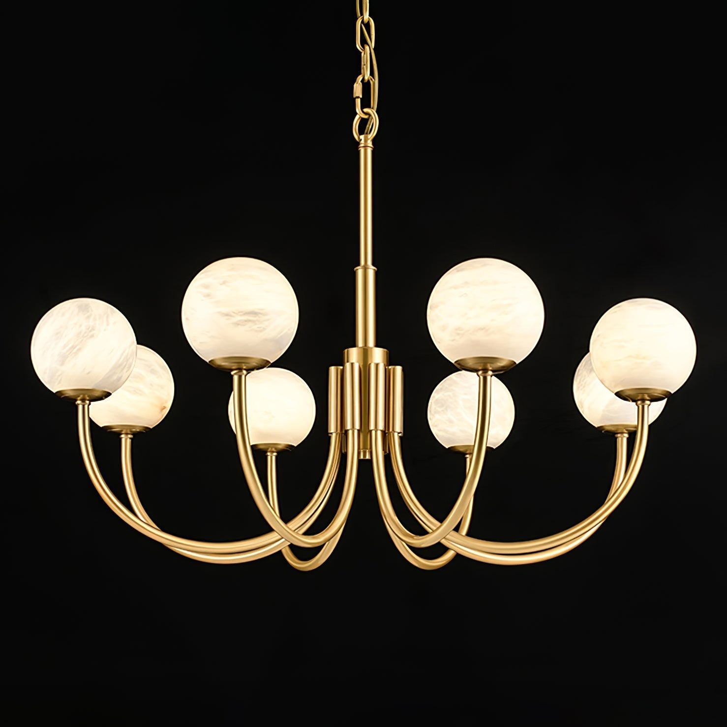 Alira Vintage Alabaster Chandelier Light - Letslighting