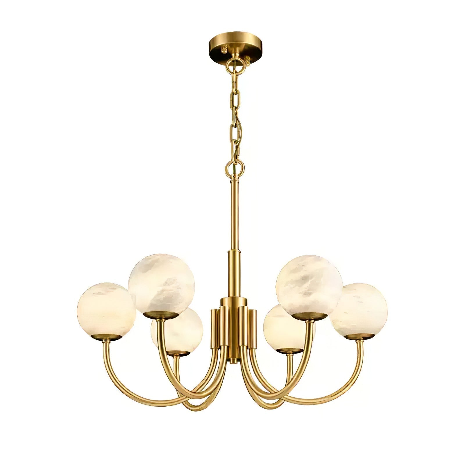 Alira Vintage Alabaster Chandelier Light - Letslighting