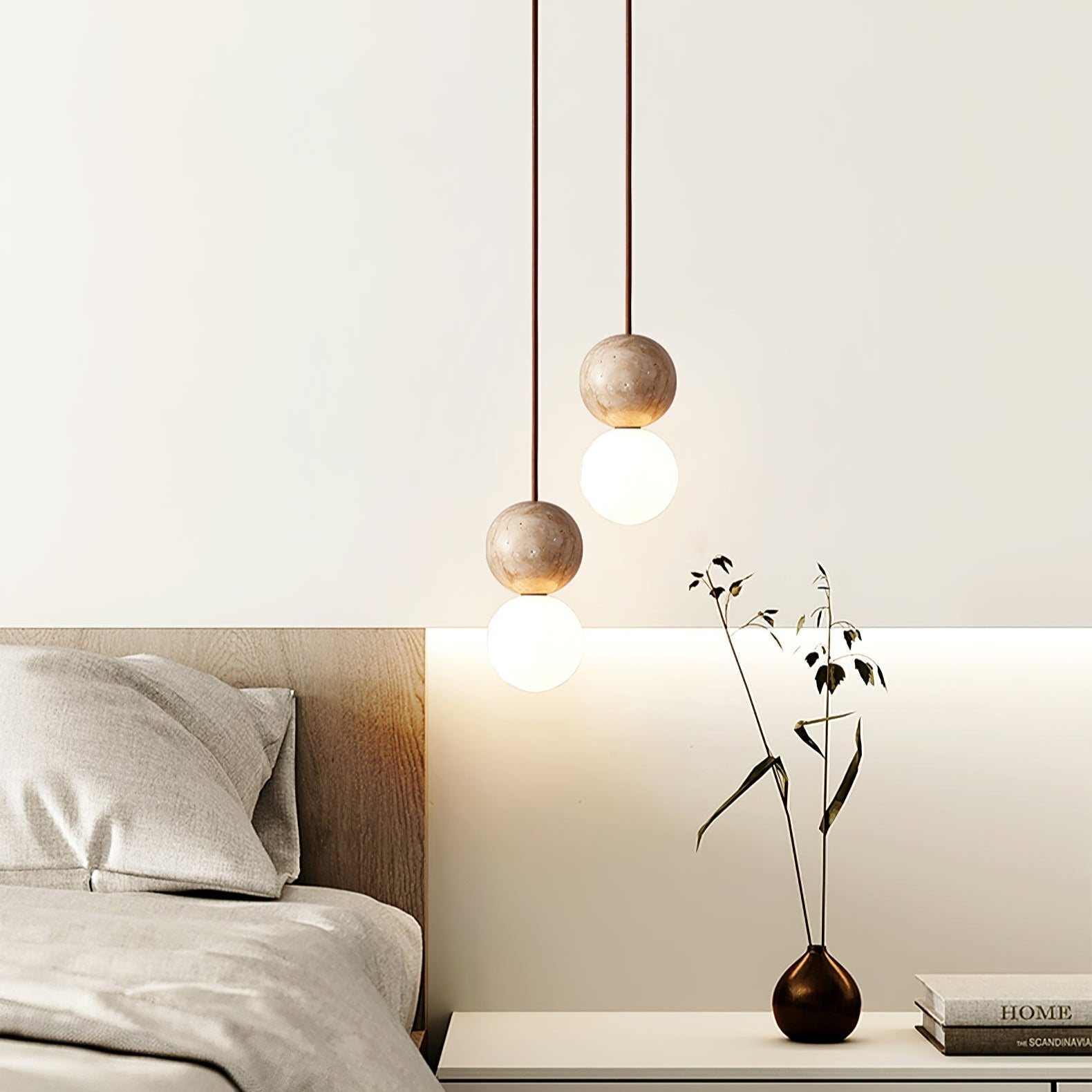 Luna Travertine Pendant Light - Letslighting