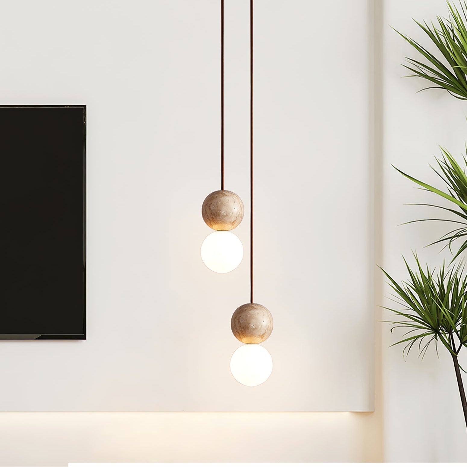 Luna Travertine Pendant Light - Letslighting