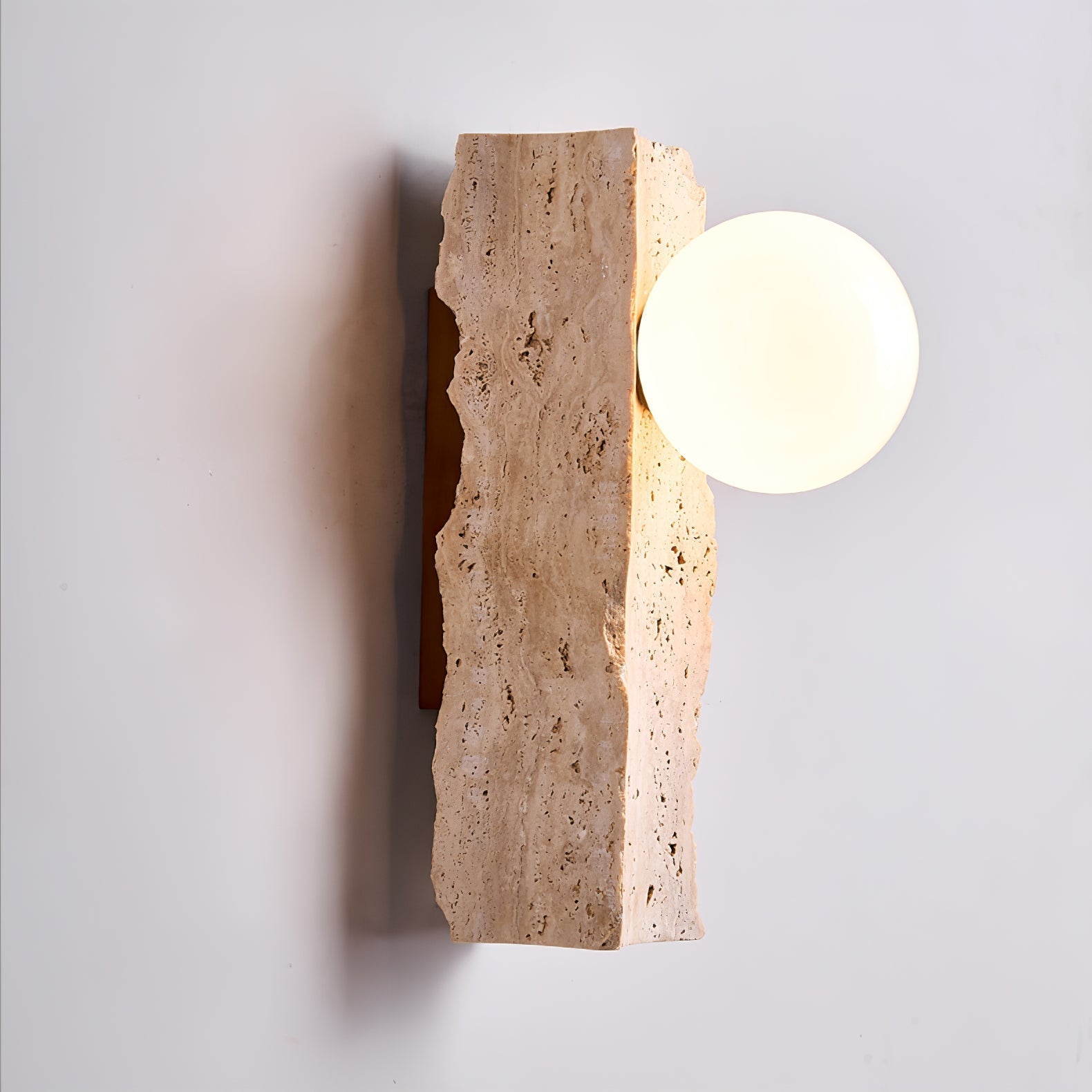 Elnoren Organic Travertine Wall Light - Letslighting