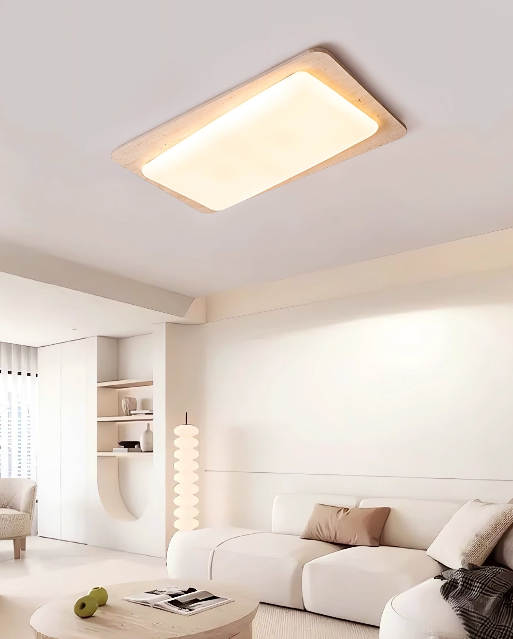 Aurilith Plafonnier Minimaliste en Travertin