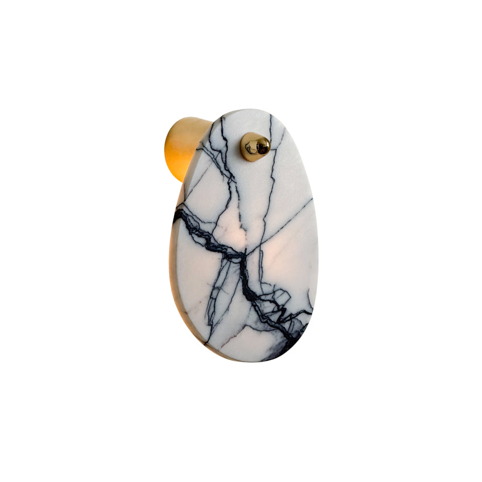 Norduvys Modern Luxurious Metal Marble Wall Lamp - Lamp Copper