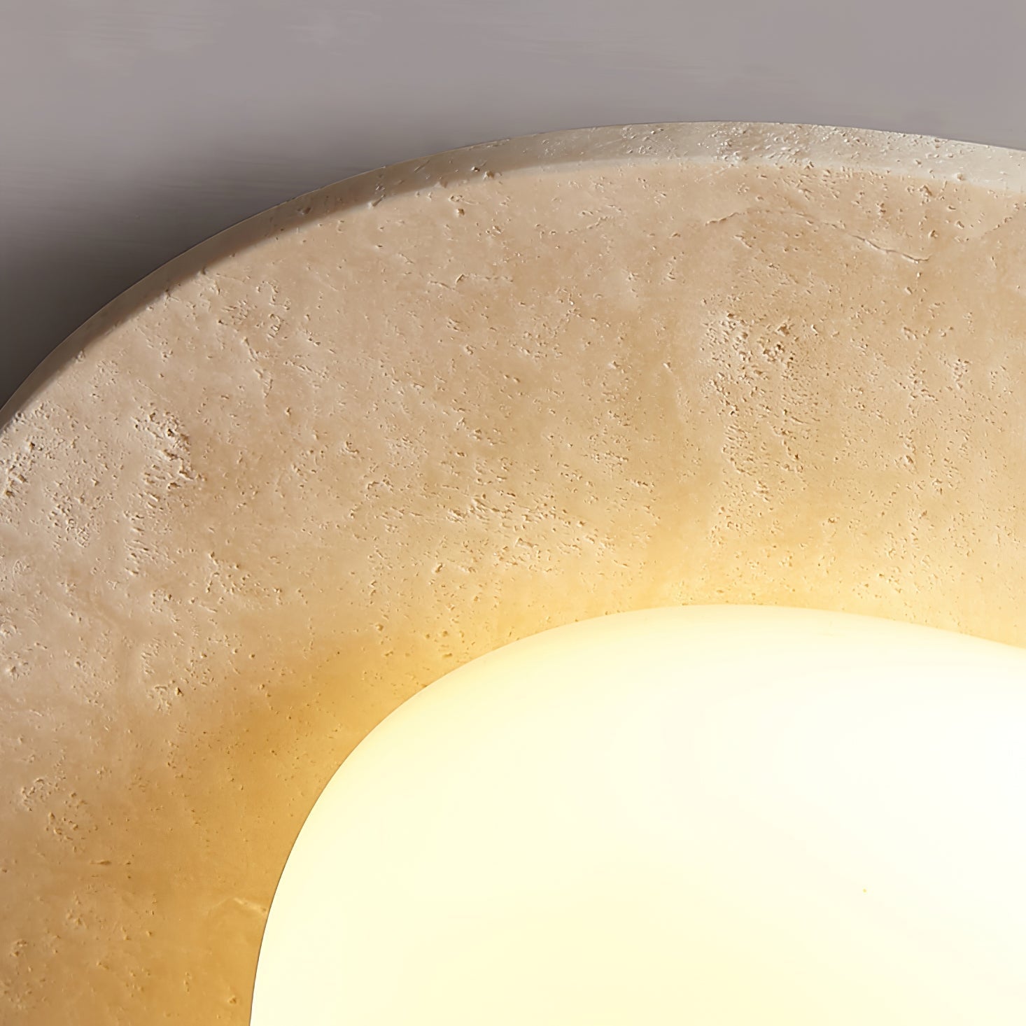 Orlaeisra Circular Travertine Ceiling Light - Letslighting