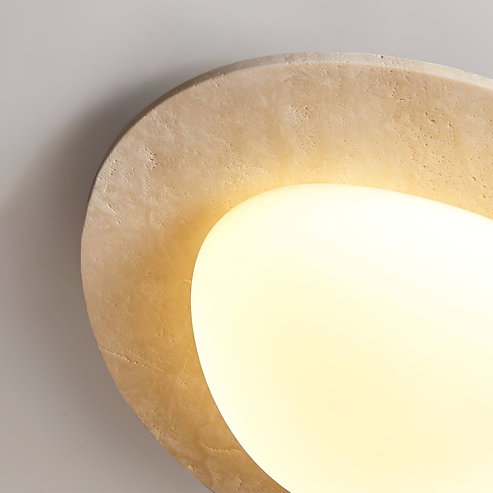 Orlaeisra Circular Travertine Ceiling Light - Letslighting