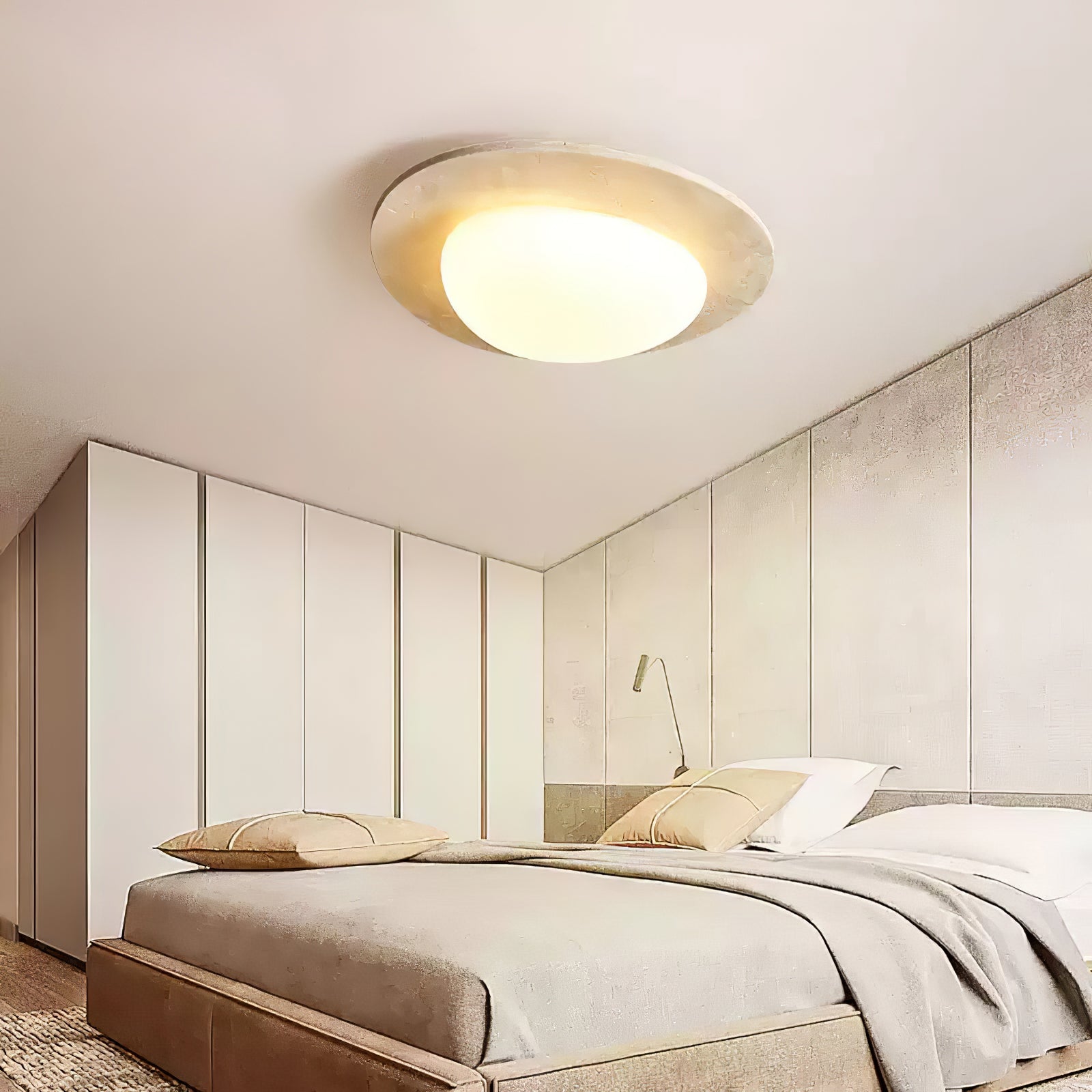 Orlaeisra Circular Travertine Ceiling Light - Letslighting