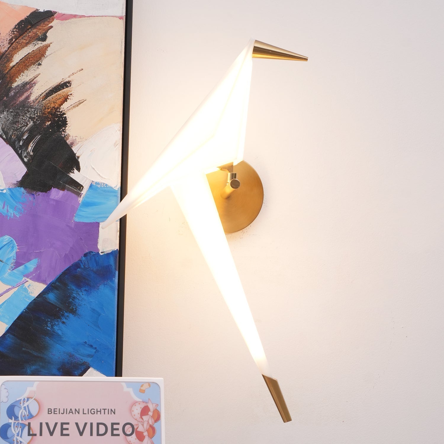 Paper Crane Wall Lamp - Blowlighting