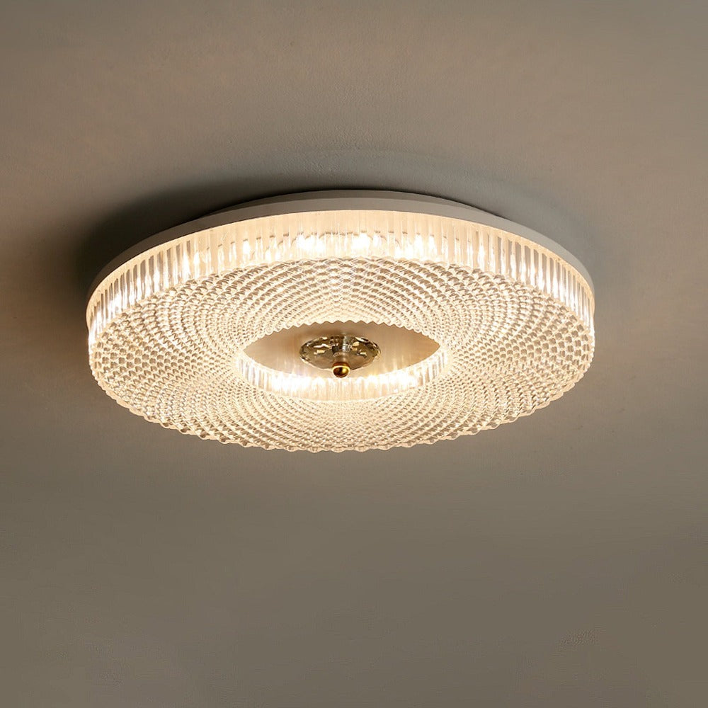 Kristy Plafonnier Moderne Rond LED Blanc/Doré/Noir Chambre à Coucher