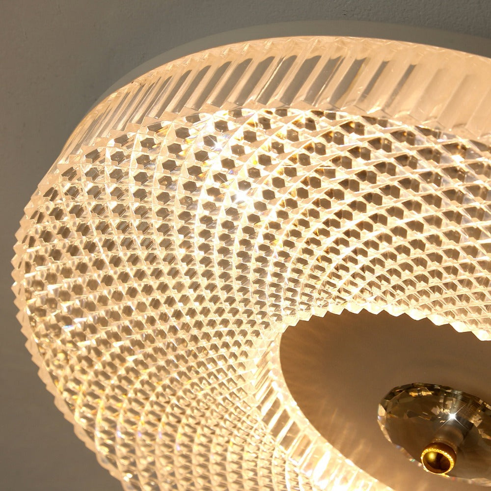 Kristy Plafonnier Moderne Rond LED Blanc/Doré/Noir Chambre à Coucher