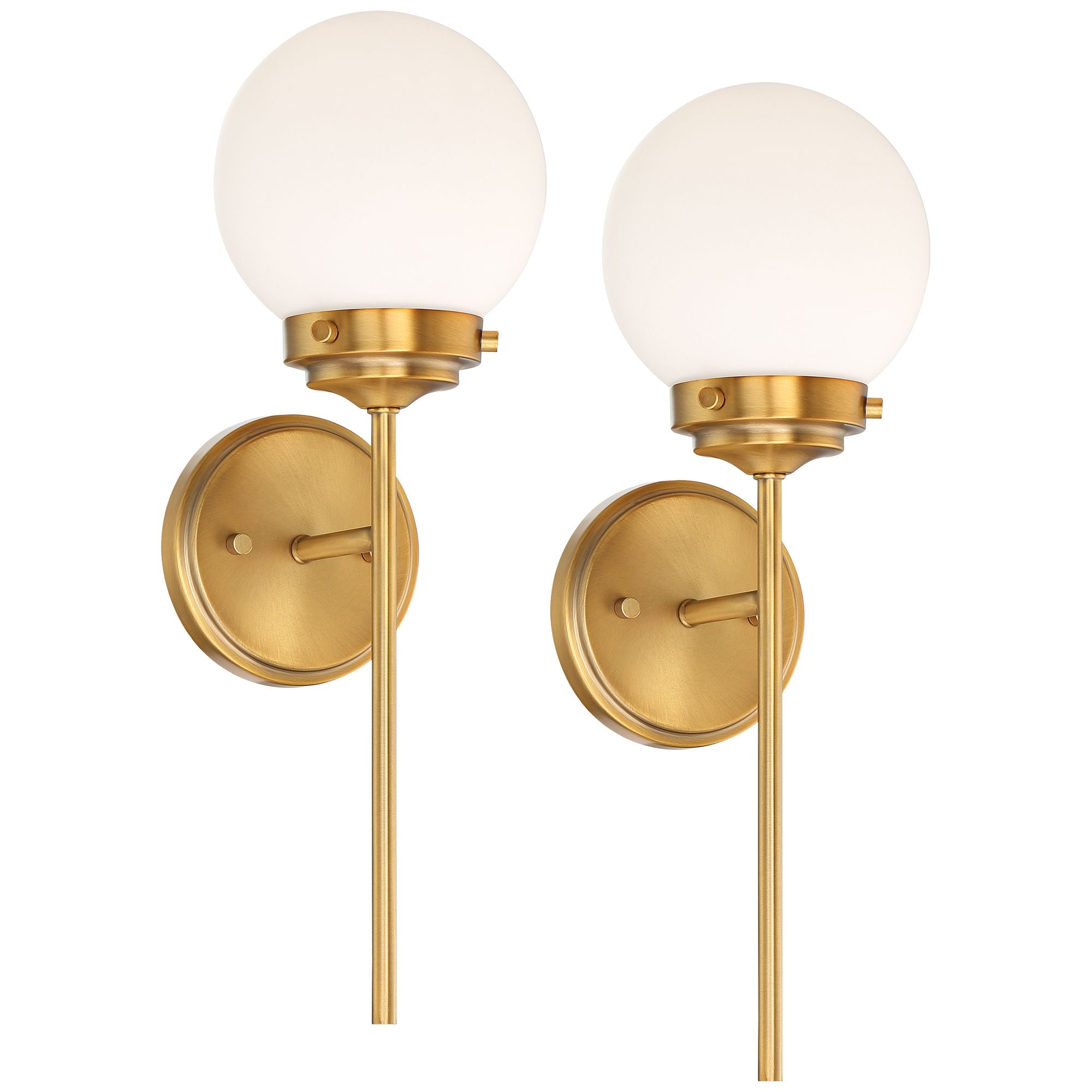 Waegnuvyh Modern Minimalist Brass Glass Wall Lamp - Lamp Copper