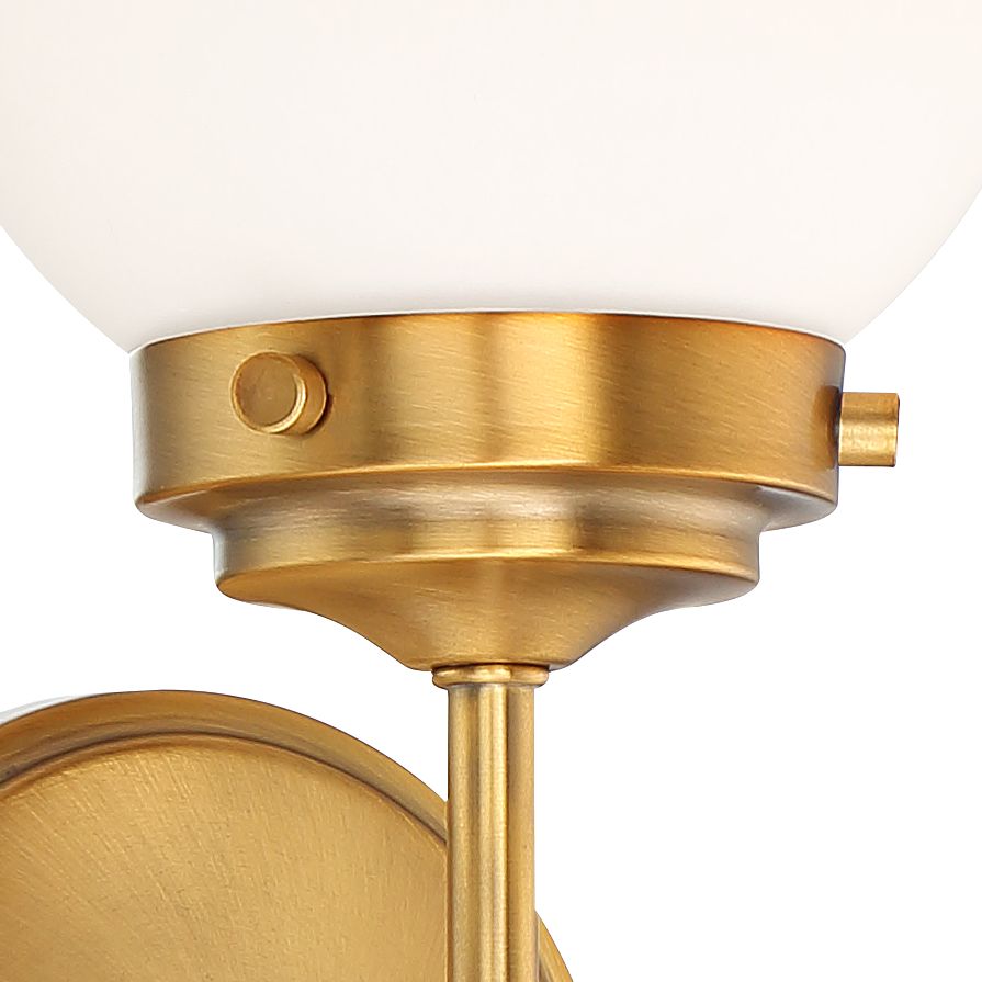 Waegnuvyh Modern Minimalist Brass Glass Wall Lamp - Lamp Copper