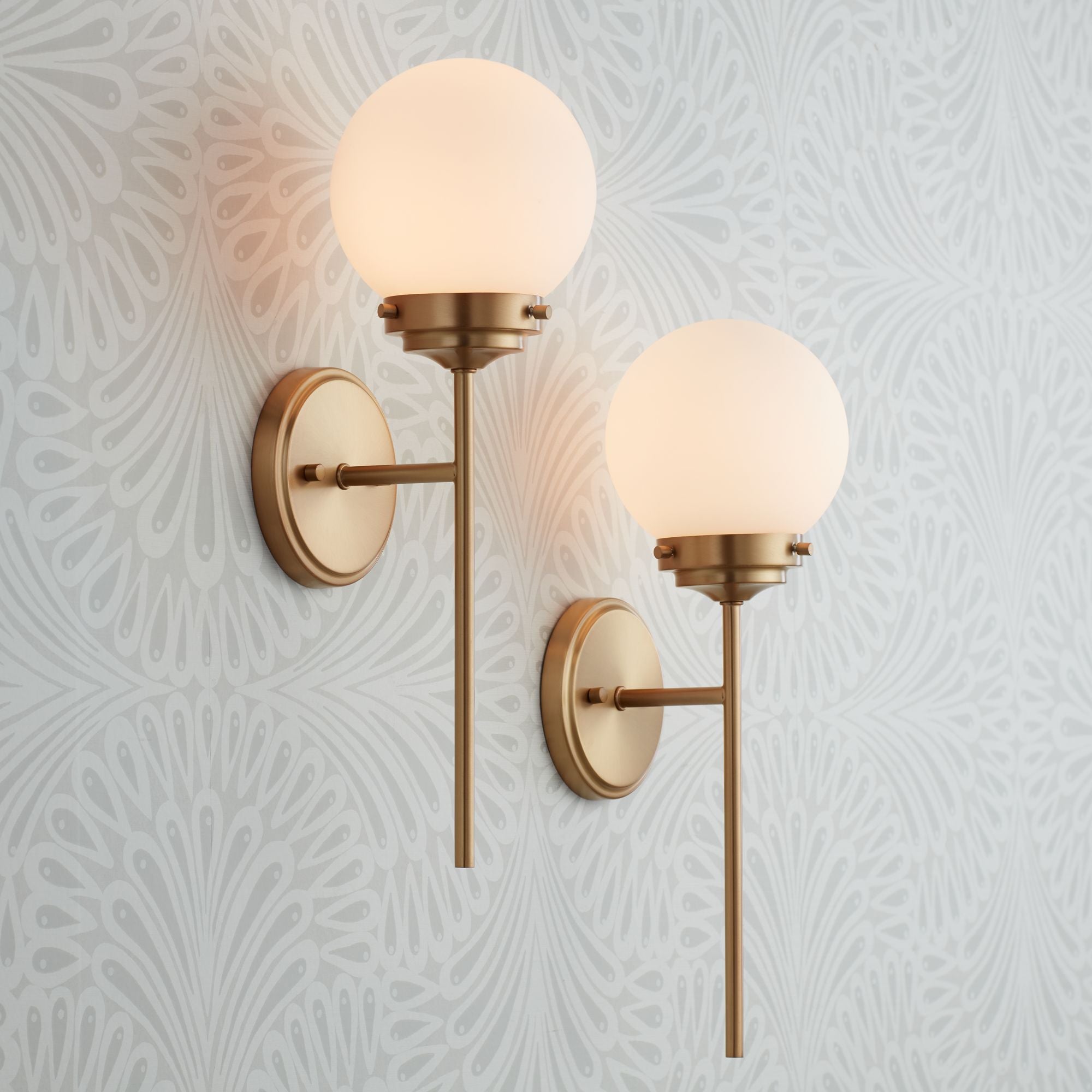 Waegnuvyh Modern Minimalist Brass Glass Wall Lamp - Lamp Copper