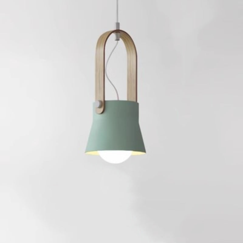 Valentina Vintage Suspension Noir/Orange Métal/Bois Chambre à coucher