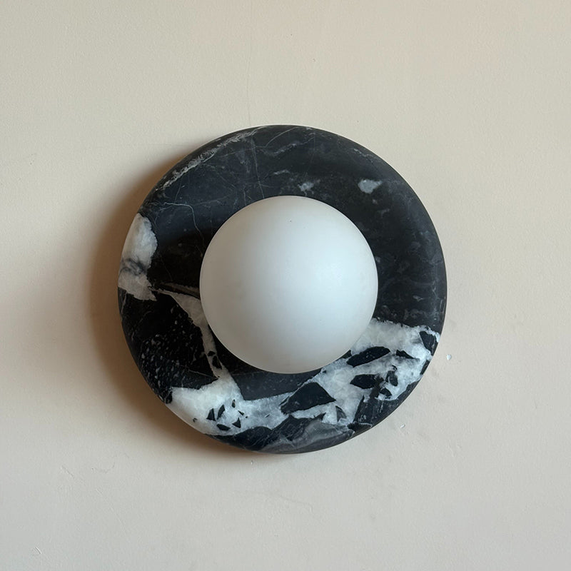 Uvinos Modern Minimalist Black Marble Sconce Wall Lamp - Lamp Copper