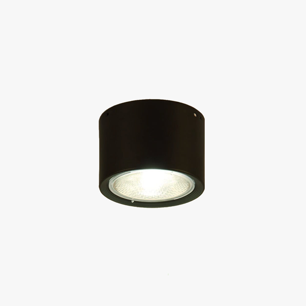 Muto Moderne Rond Plafonnier Bois/Noir Salle de séjour/Salle à manger