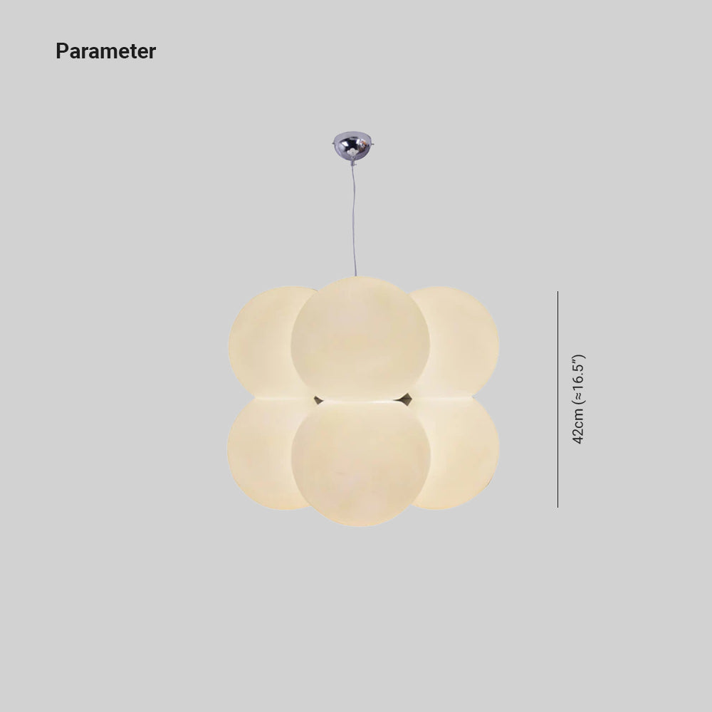 Valentina Minimaliste Sphère Suspension Blanc Métal/Acrylique Salle À Manger