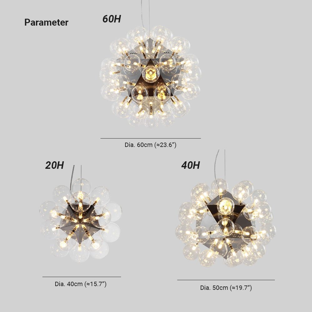 Silva Moderne LED Suspension Métal Verre Chambre À Coucher/Salon