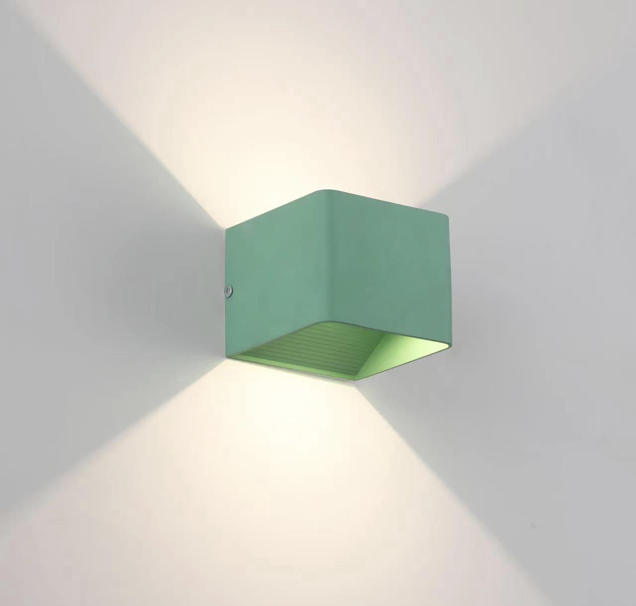 Ray Applique Murale Carrée Moderne 5-Couleurs, Chambre