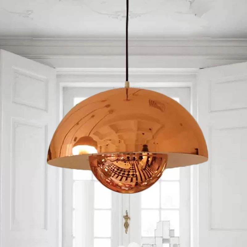 Valentina Suspension Ronde Moderne, Métal, Noir/Blanc/Rouge/Jaune