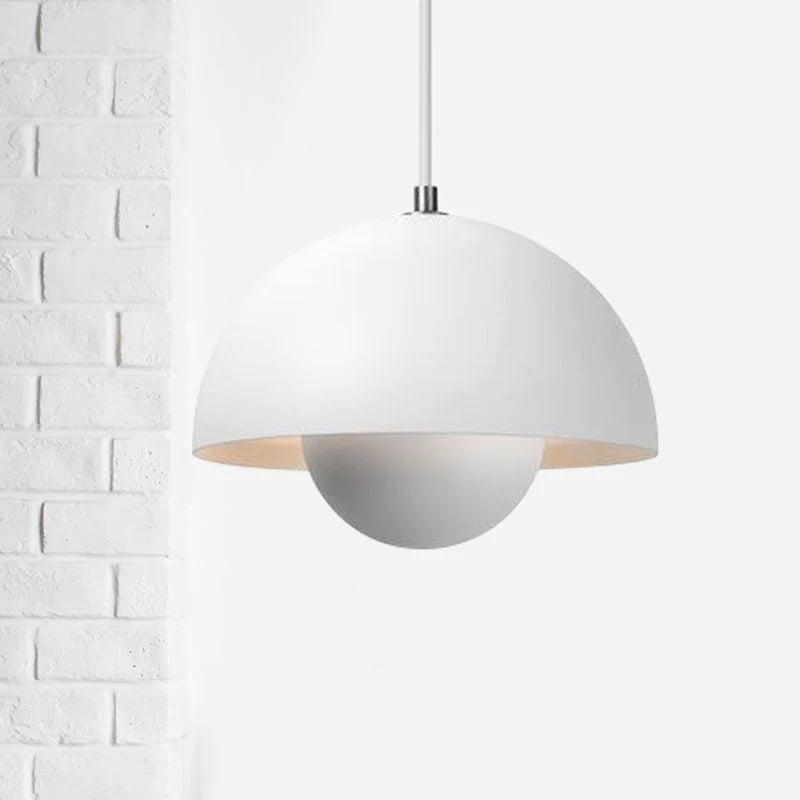 Valentina Suspension Ronde Moderne, Métal, Noir/Blanc/Rouge/Jaune