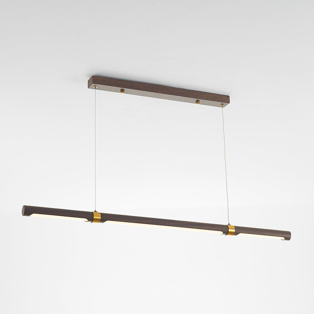 Muto Design Italien Luminaires Suspensions Linéaire Rustique Métal/Acrylique Bois Cuisine/Chambre