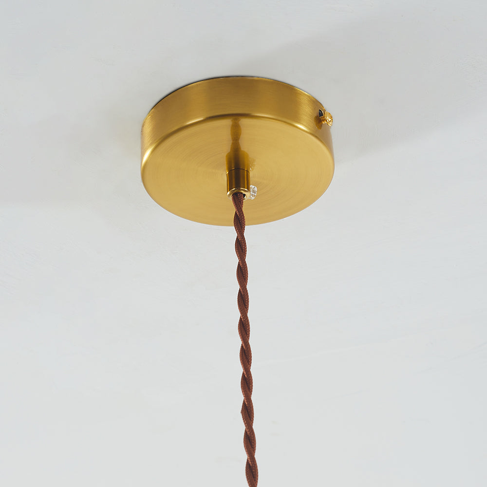 Valentina Suspension Cylindre/Géométrie Vintage, Métal/Verre, Vert, Salle à Manger