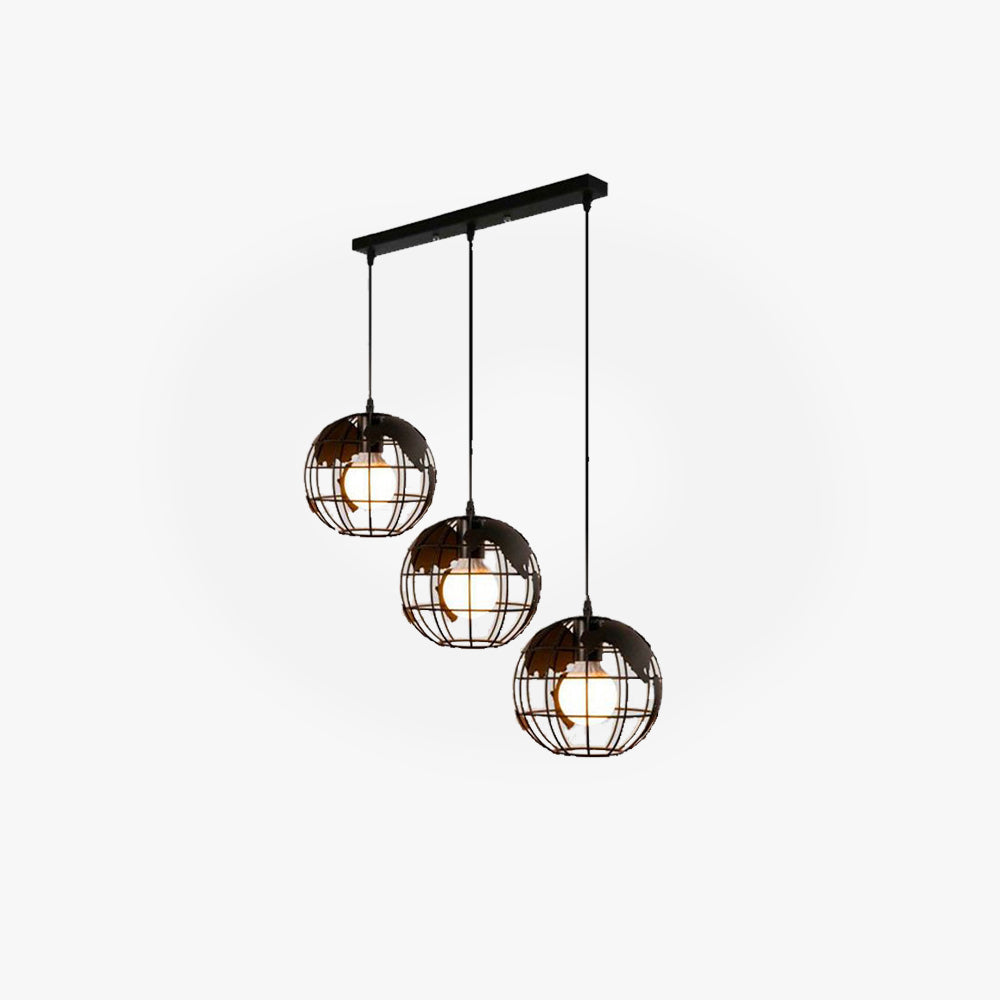 Silva Suspension Sphère/Multi Moderne, Métal, Noir/Blanc, Salon