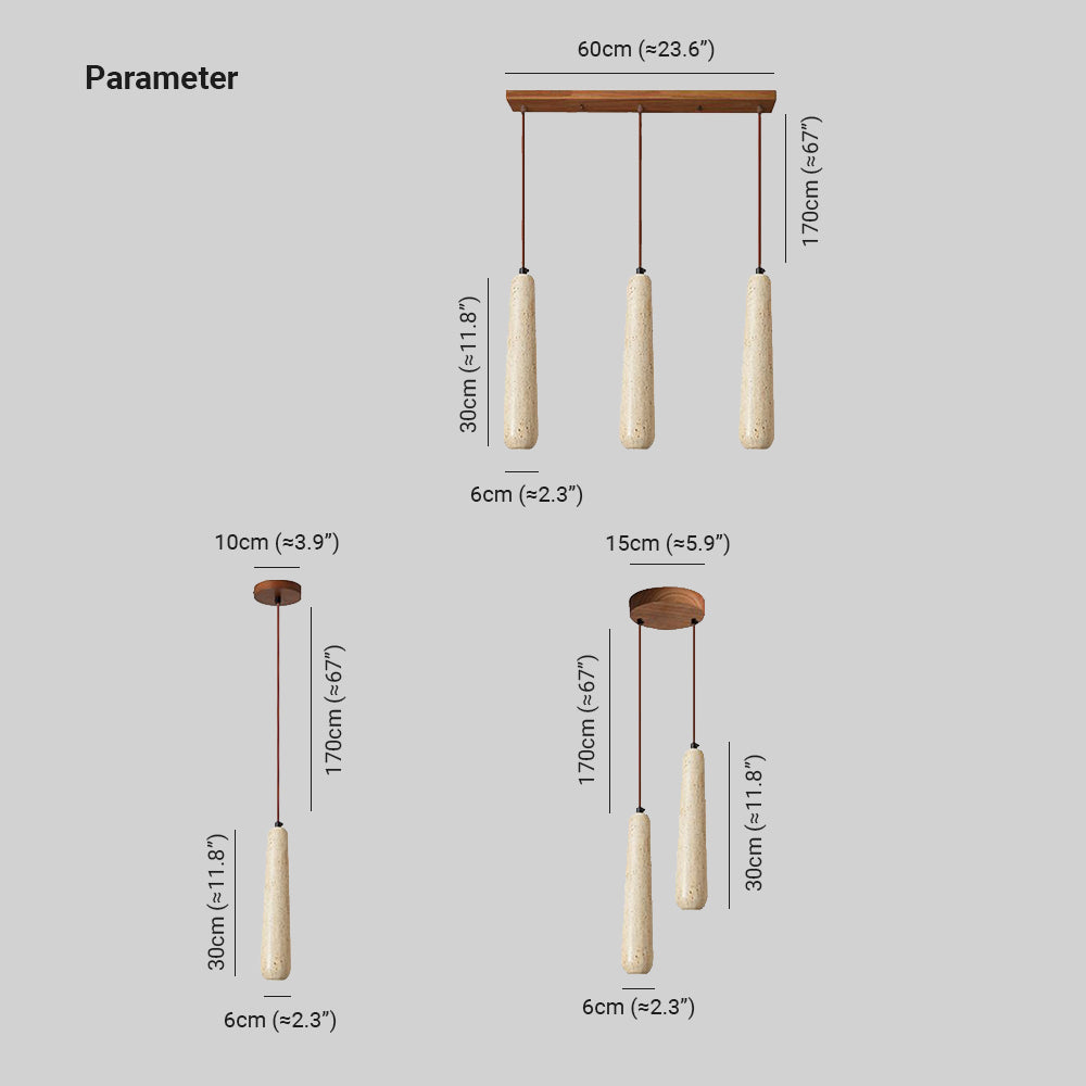 Muto Suspension Multi Naturelle, Bois/Pierre, Beige/Marron, Chambre