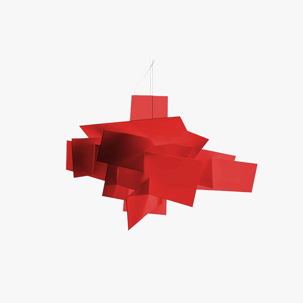 Ritta Art LED Suspension Blanc Rouge Métal Acrylique Salon