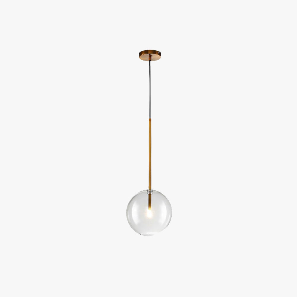 Valentina Glass Bulb LED Suspension Or Métal Verre Chambre à coucher