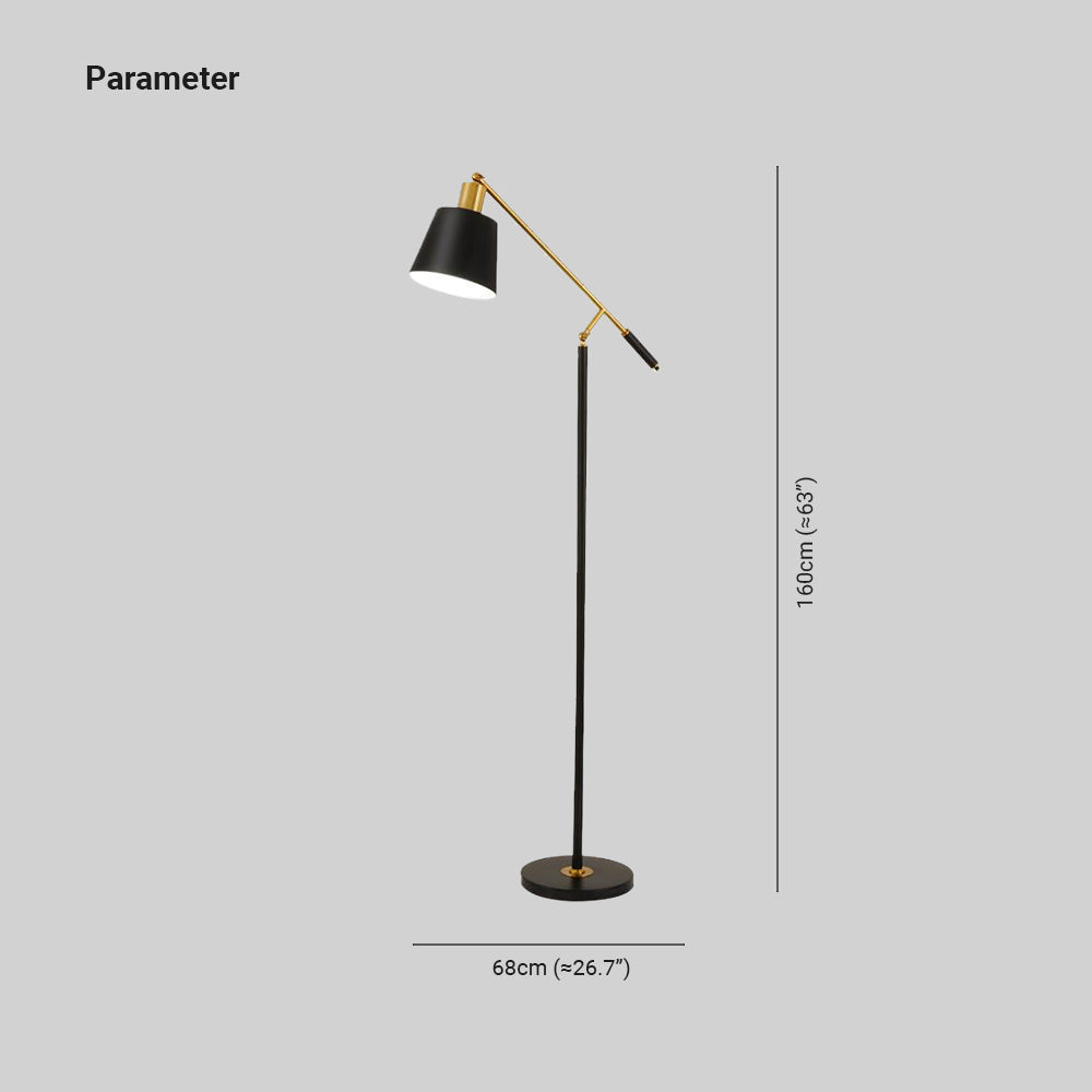 Mira Moderne LED Lampadaire Dôme Noir Métal Salon Salle à manger