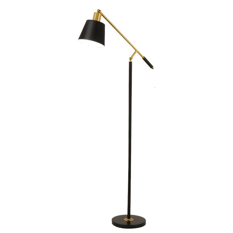 Mira Moderne LED Lampadaire Dôme Noir Métal Salon Salle à manger